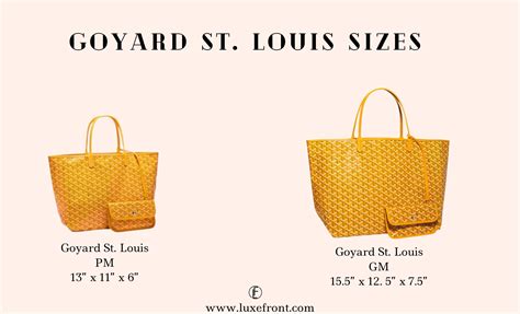 goyard senat pm size|Goyard bag size guide.